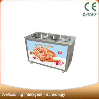 Cold Ice Pan Roll Ice Cream Machine for Commercial