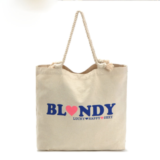 Lightweight Natural Cotton Gusset Tote Custom Printed Bags 
