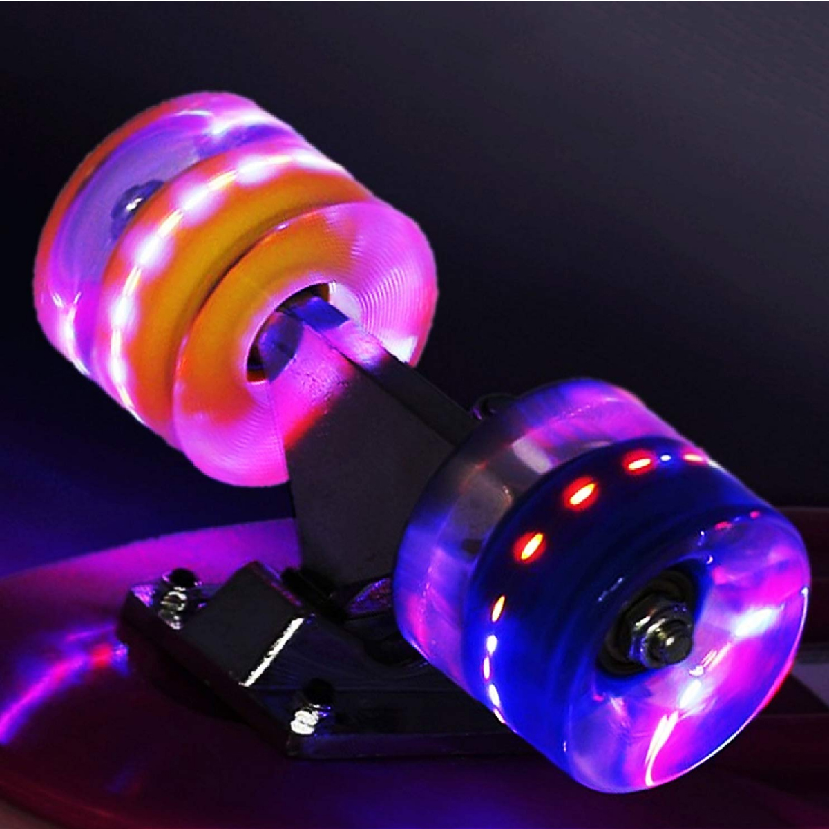 Merkapa 22 Complete Skateboard with Colorful LED Light up Wheels for Beginners 