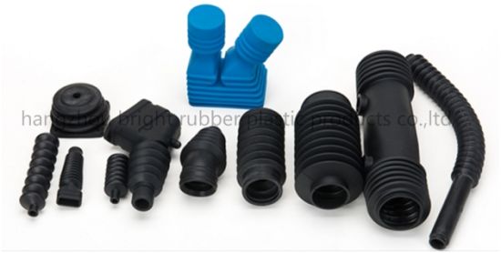 Customized Black Flexible Silicone Molded Rubber Bellows