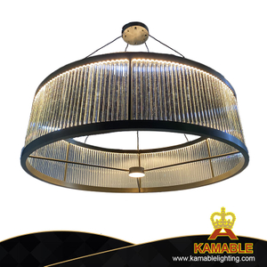 Европейский современный стеклянный золотой металлический отель проекта подвесной светильник (KIZ-64P)