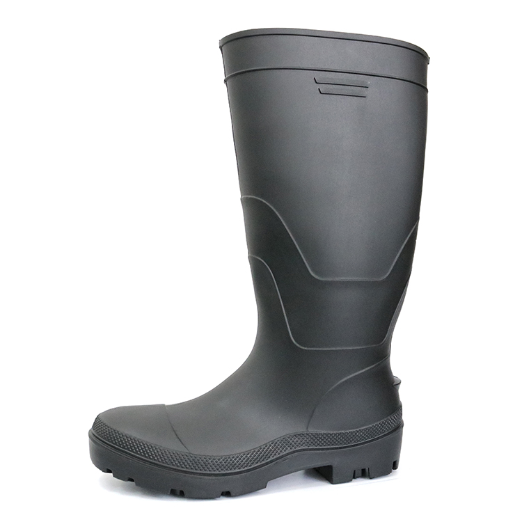 F35BB black waterproof steel toe cap matte pvc safety rain boot - Buy ...