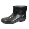 JW-105 Black waterproof non slip cheap ankle pvc shiny civil rain boot