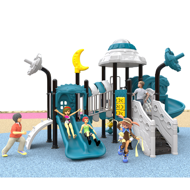 2022 Neues Design Großer Raketenspielplatz im Freien Kinderspielplatz mit verschiedenen Rutschen HKDLS-ZZ0701