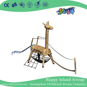 Hölzerner Giraffen-Kletterspielplatz der kleinen Kinder im Innenbereich (HHK-12702)