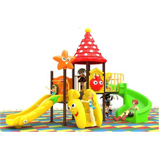 Plastikkinderkombinations-Dia-Spielplatz im Freien (BBE-N14)