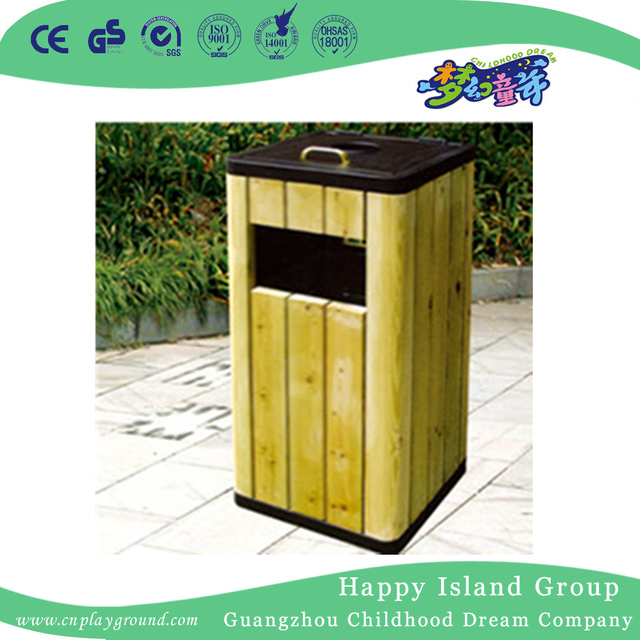 高品质后院方形木制垃圾桶 (HHK-15010)