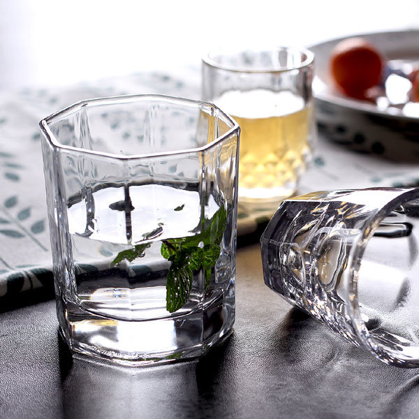330ml Square Shape Shot Glass Table Glassware Whisky Glass Cup