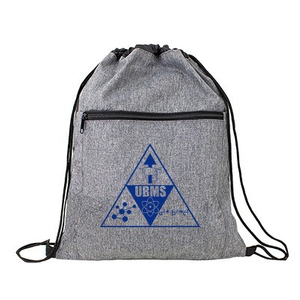 420 Denier Polyester Drawstring Backpack with Front Front Zipper Pocket