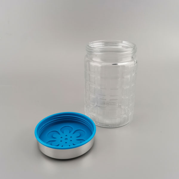  Large Capacity Unique Round Sealed Glass Food Storage Jar