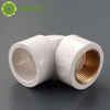 sam-uk 工厂批发高品质塑料 pvc 管道水暖管件制造商 PVC 母黄铜 90 度弯头管件