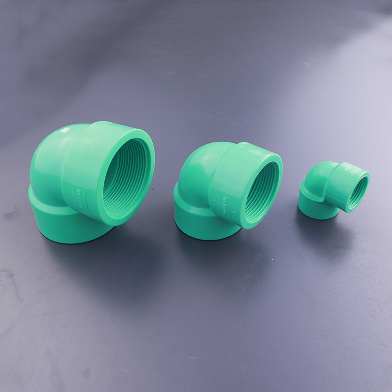 热销厂家批发优质管道和配件 1/2 PVC 螺纹塑料 90 度弯头