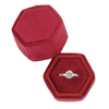 Personalized Custom Wedding Ring Box Hexagon Velvet Ring Box