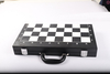 New Design Modern 3 in 1 Foldable Leather Wooden Chess Checkers Backgammon Board Game Set