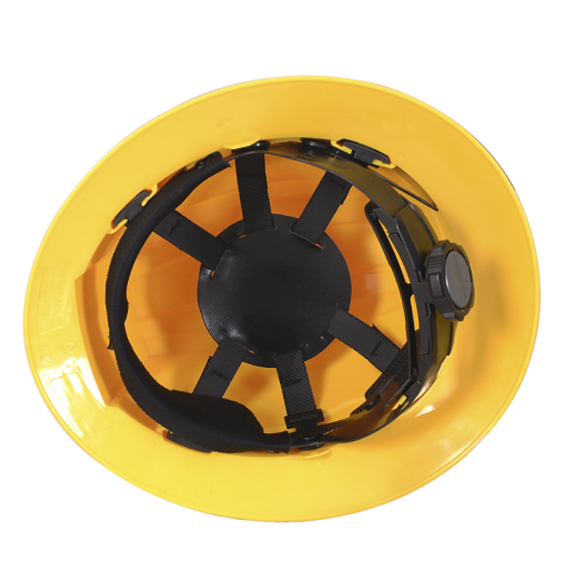 Yellow HDPE Full Brim Ventilation Holes Labor Construction Safety Helmet 
