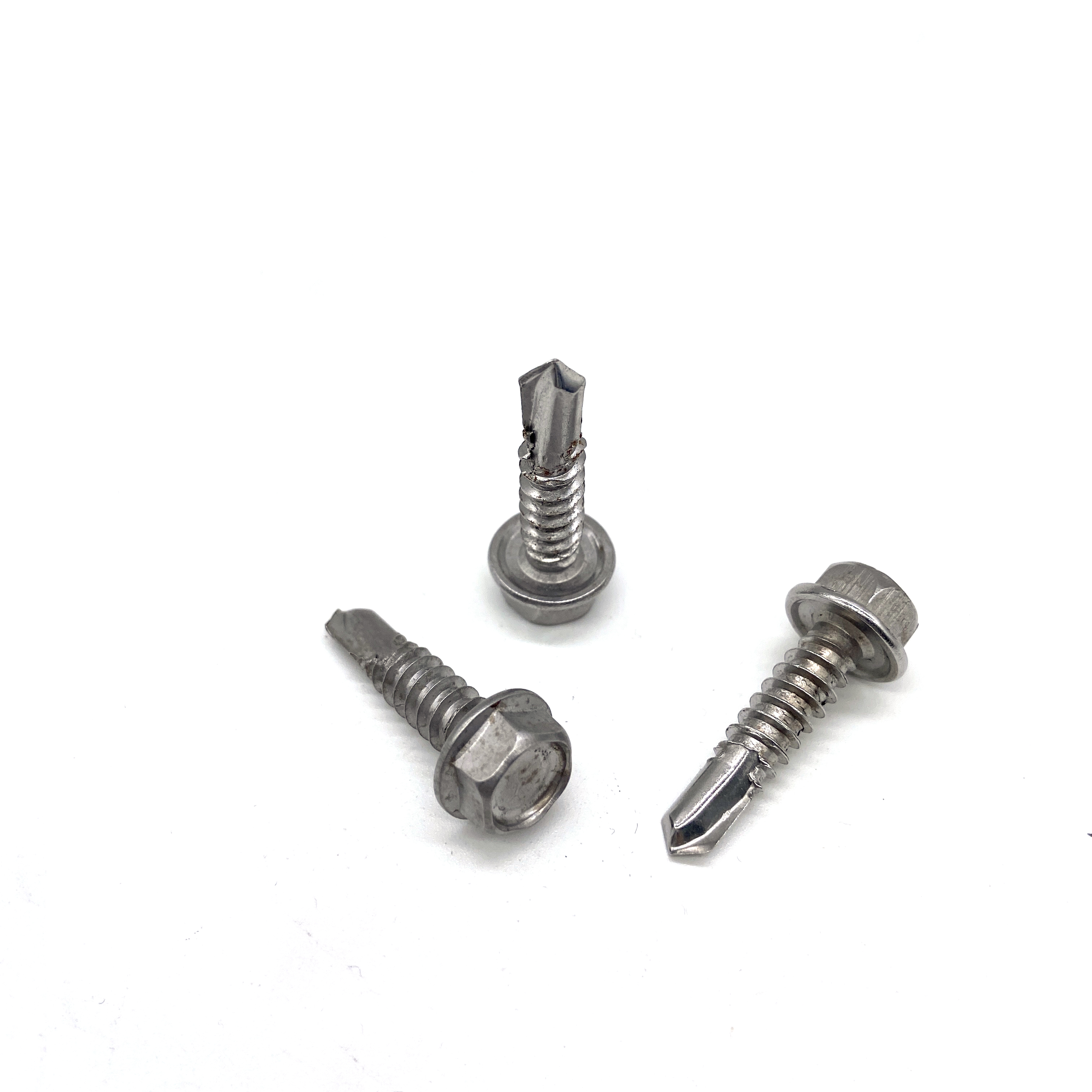 Usine Directe DIN7504K 40mm M6 Acier Inoxydable 304 316 Hex Bride Bouton Tête Vis Auto-perceuse