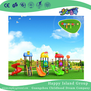 Park Großes Kinder-Kunststoff-Rutschen- und Schaukel-Kombinationsset (BBE-B56)
