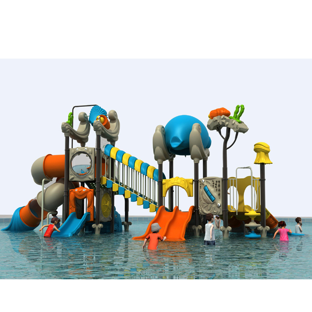 小型 Spindrift 水上儿童游乐场塑料水上乐园滑梯制造商 HKDLS-3701