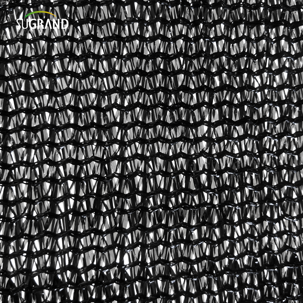 Cinta negra de dos agujas de 42 g/m² + red de sombra de cinta