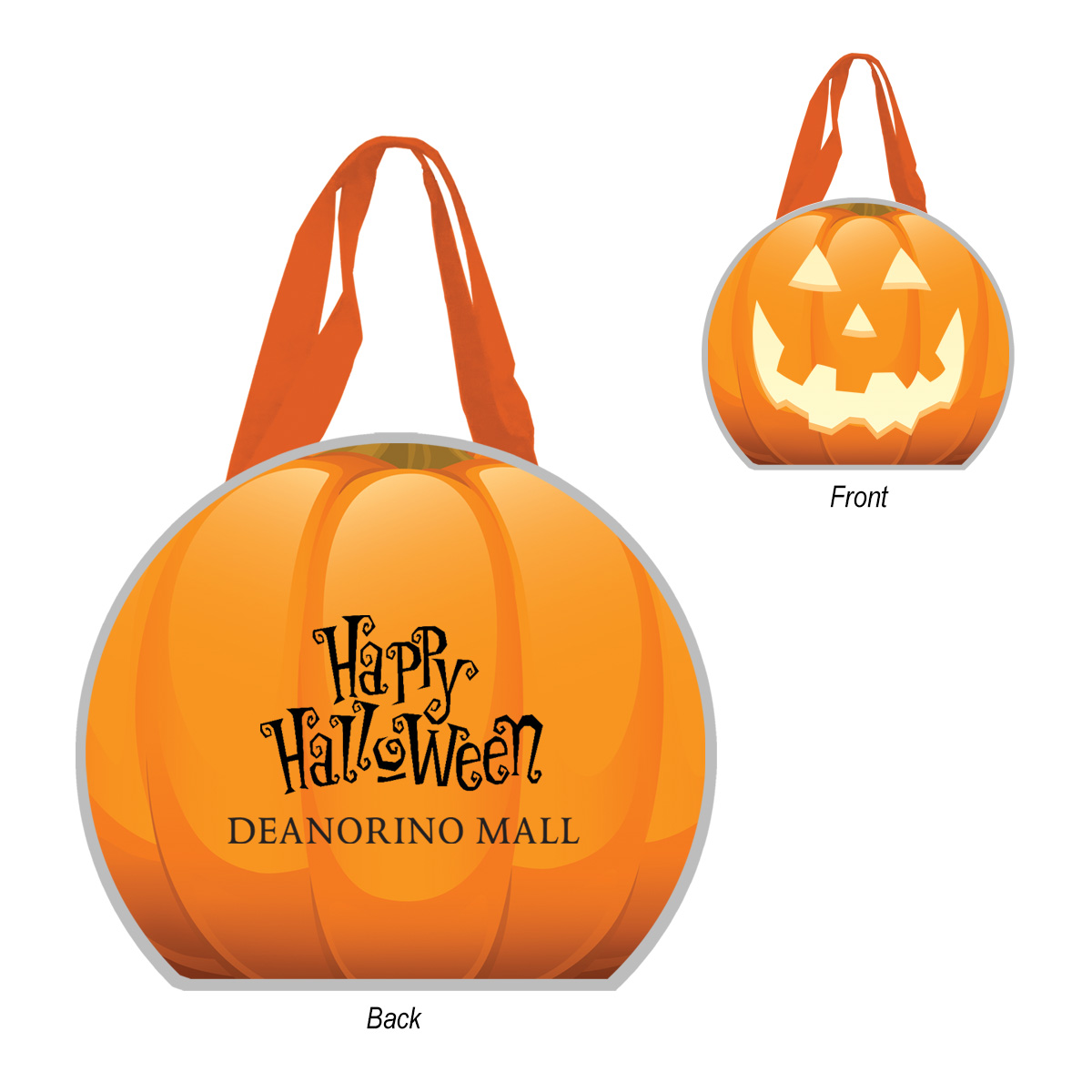 Halloween Pumpkin Bag Non-Woven Bucket Ghost Festival Gift Bags for Festival Decorations