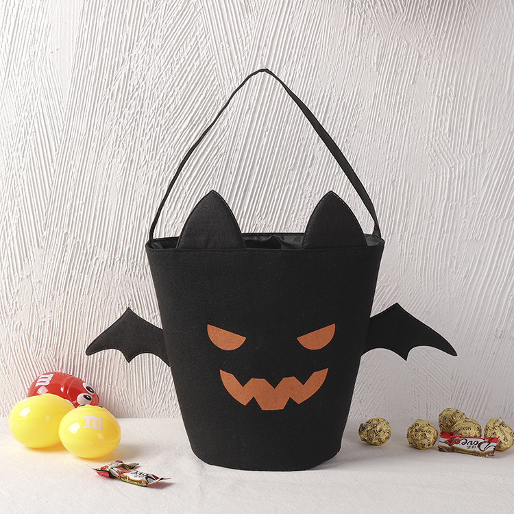 Felt Material Candy Gift Goody Holder Trick or Treat Halloween Gift Bag for Kids Children