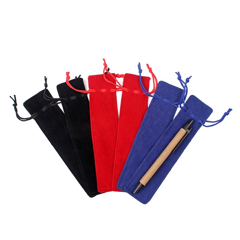 Small Velvet Jewelry Pouch Velvet Gift Pouch Velvet Drawstring Pouch Bag Custom Logo for Jewelry Ball Pen