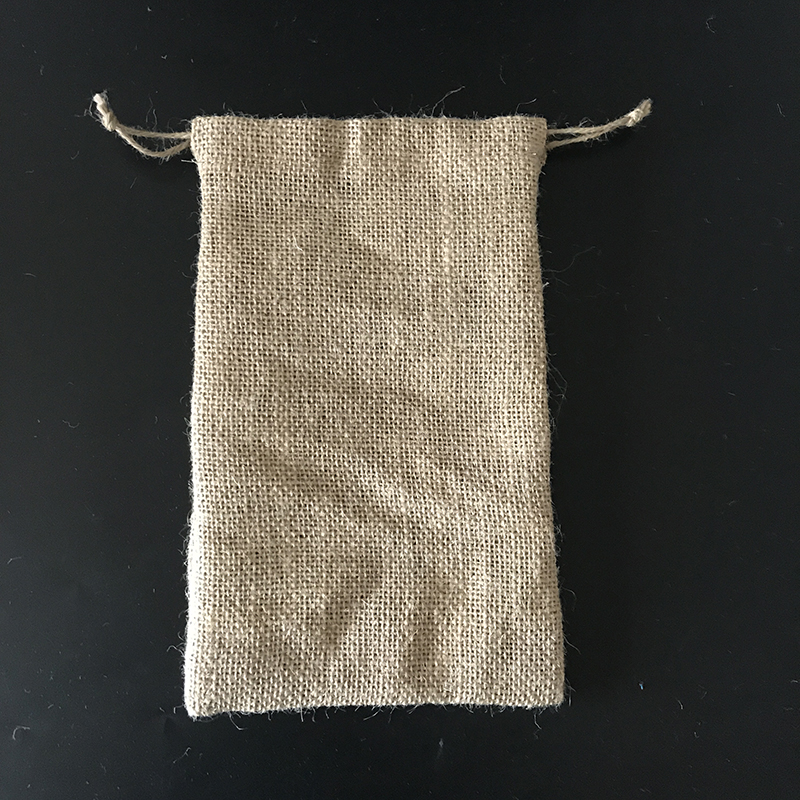 Natural Hessian Gift Storage Pouches drawstring Burlap Jute Candle Holder Bags