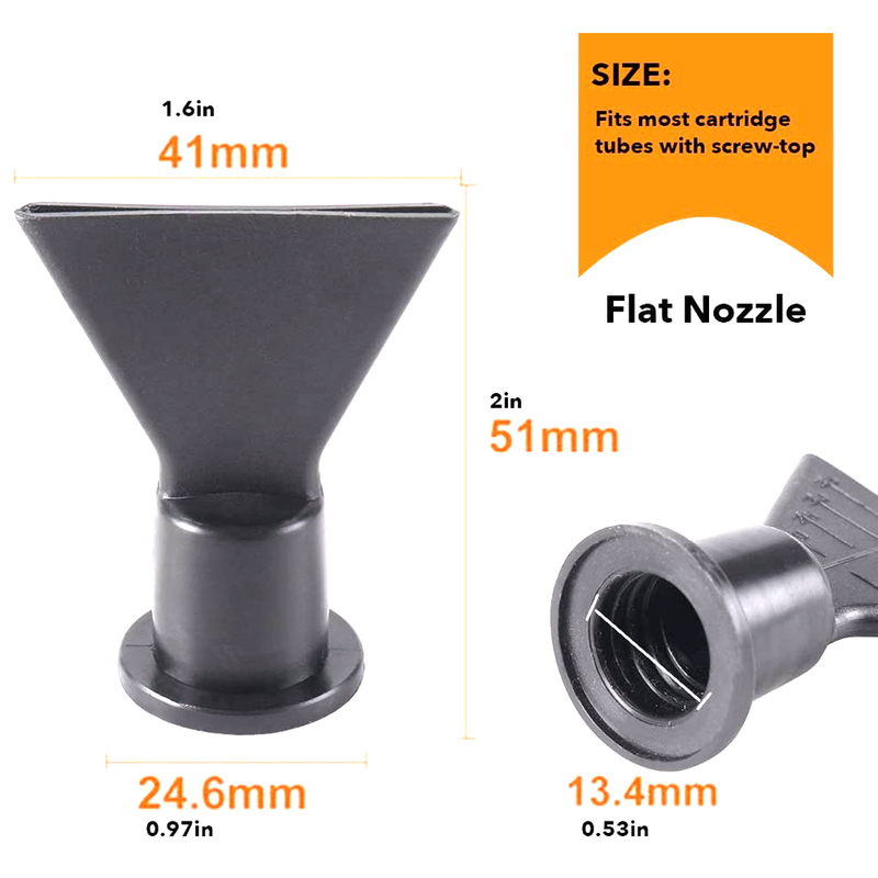 Black Flat Sealant Cartridge Nozzle For Caulking Buy Flat Nozzle Flat Cartridge Nozzle Flat