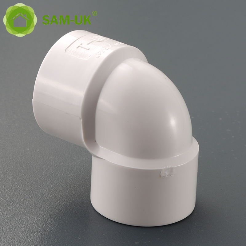 Sam-uk Fábrica al por mayor de plástico de alta calidad pvc tubería accesorios de plomería fabricantes PVC hembra latón 90 grados codo de tubería