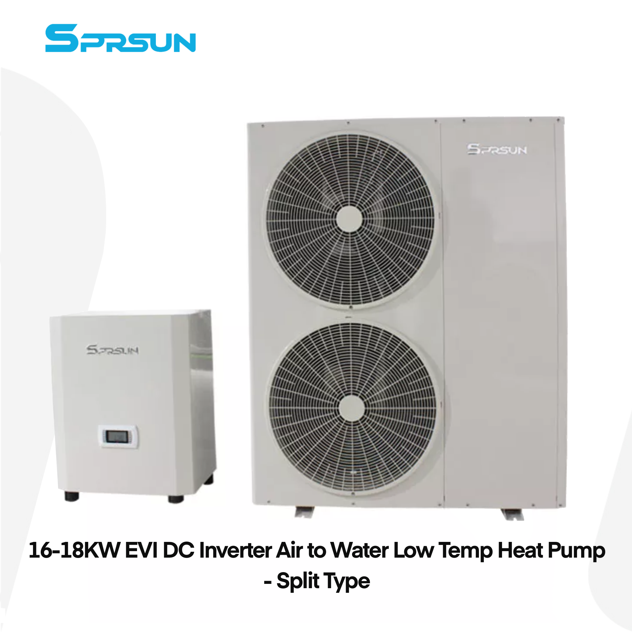 16-18KW EVI DC Inversor Ar para &Aacute;gua Bomba de Calor de Baixa Temperatura - Tipo Split