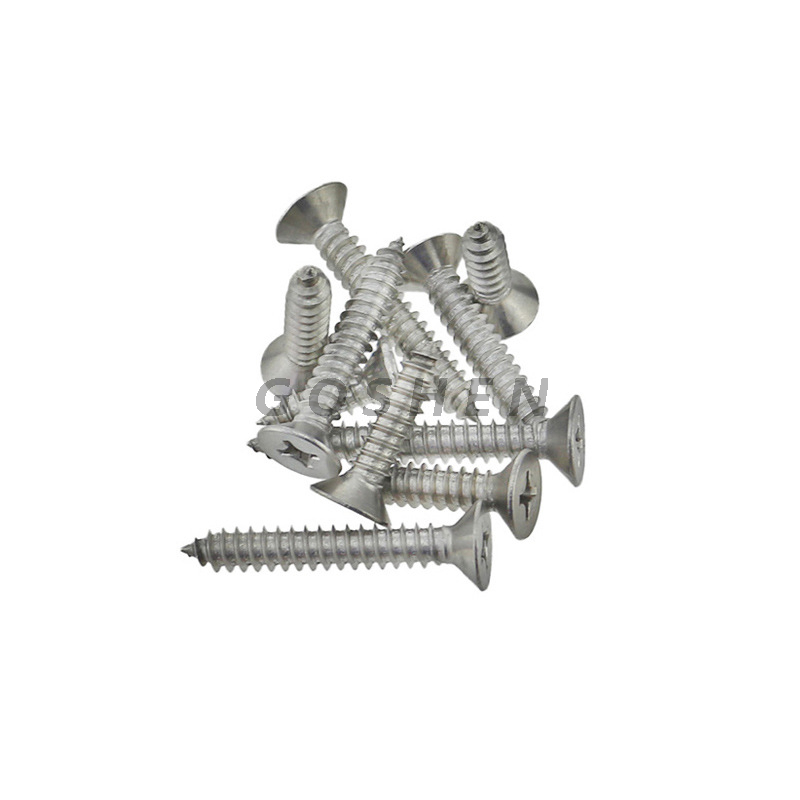 Acero inoxidable Bi Metal 2010 304 316 St3.5-St6.3 Ranurado tornillo autorroscante plano