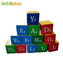 英文数字方块积木幼儿园彩色软体认知积木早教感统训练器材