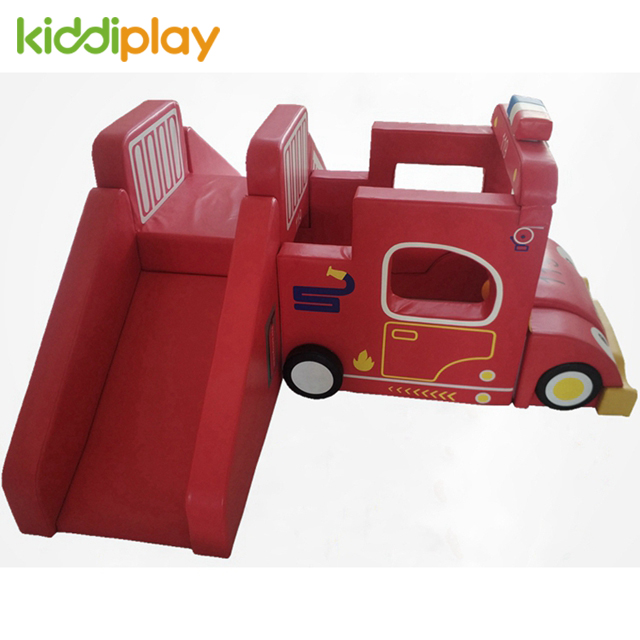 现货消防车游戏儿童室内运动早教软包滑梯爬滑过家家游戏屋
