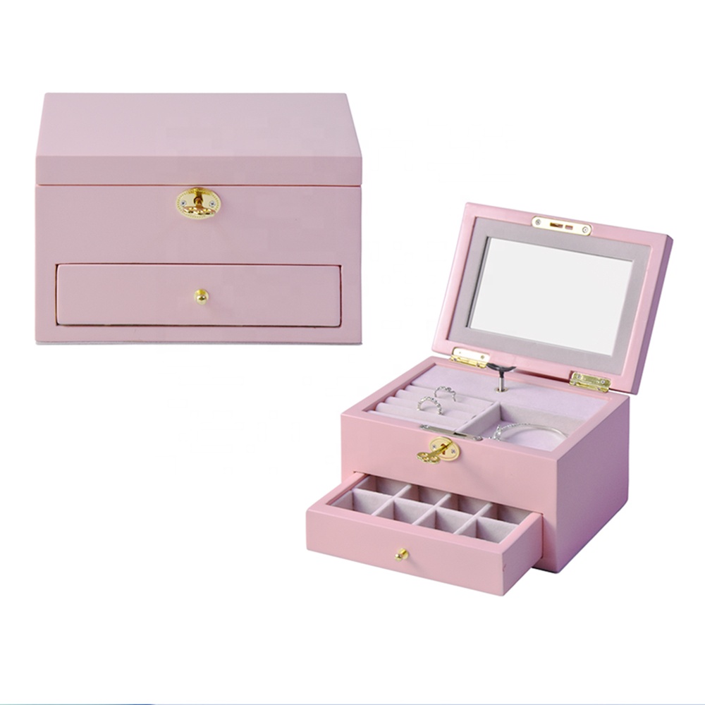 Custom Made Square Ballerina Leather Music Jewelry Gift Box 