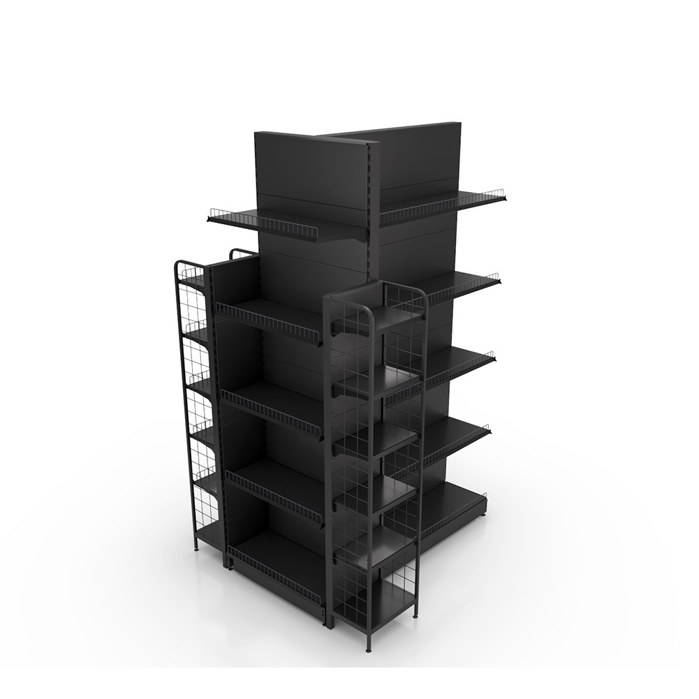 Metal Shelves with End Cap