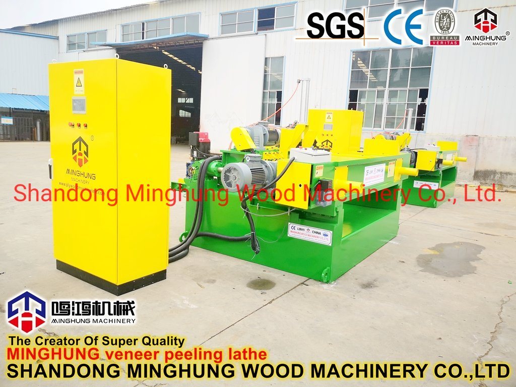 Lini Veneer Putar 4 kaki yang kuat untuk Industri Produksi Panel