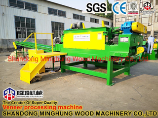 Mesin Debarking Log Kayu Rotary 4 kaki dengan Mesin Penghancur Chipper