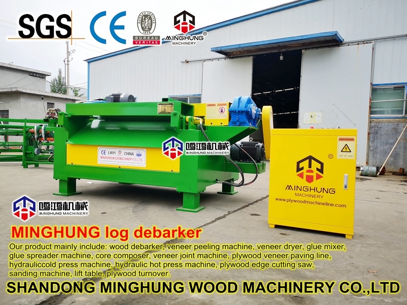 Veneer Production Wood Log Debarker dengan Crasher
