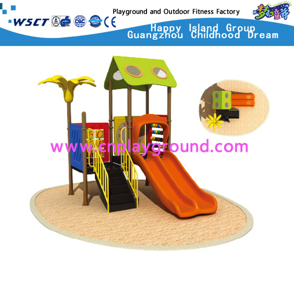 迷你户外塑料幼儿滑梯游乐设备(HD-3301)