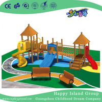 Открытый парк аттракционов Деревянная комбинированная детская площадка для детей (HF-17202)