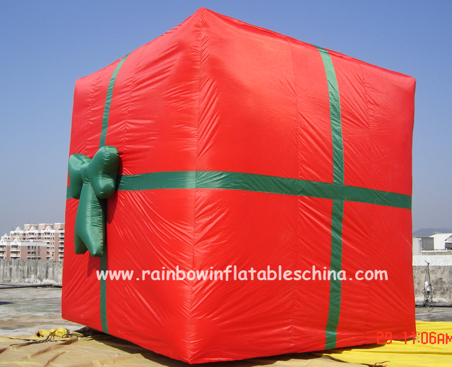 RB20014（3x3m）Inflatable Christmas Gift Box For Holiday Party 