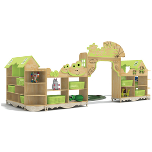 学校木制家具幼儿卡通青蛙柜单元 (HJ-4802)