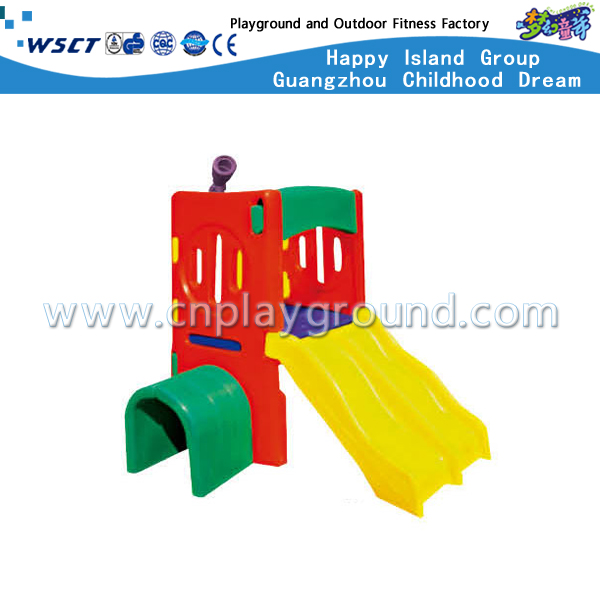后院户外迷你塑料玩具幼儿双人滑梯游乐设备 (M11-09106)