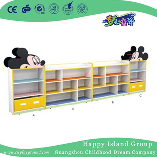 Блок шкафа ярких игрушек детей шаржа школы картины цвета деревянный (M11-08502)