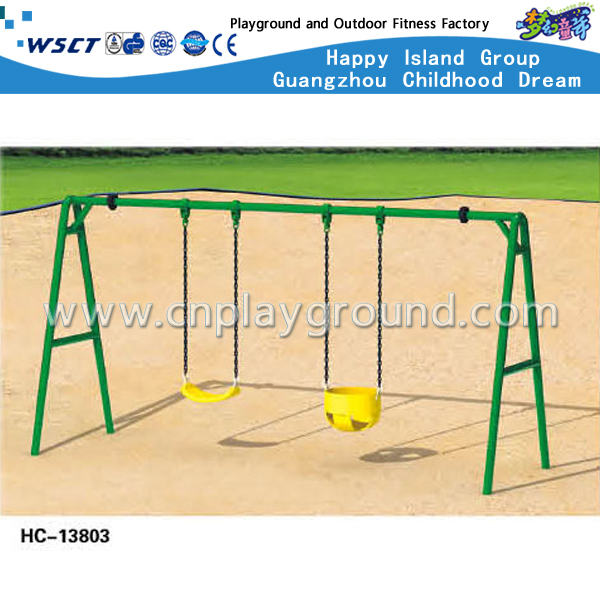 Grüne Kinderfreizeit-doppelte Schwingen-Ausrüstung im Freien (HC-13801)