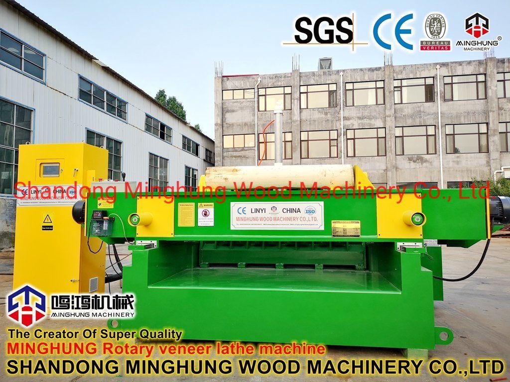 Mesin Pemotong Pengupas Veneer Kayu 4 kaki untuk Veneer Inti Kayu Lapis