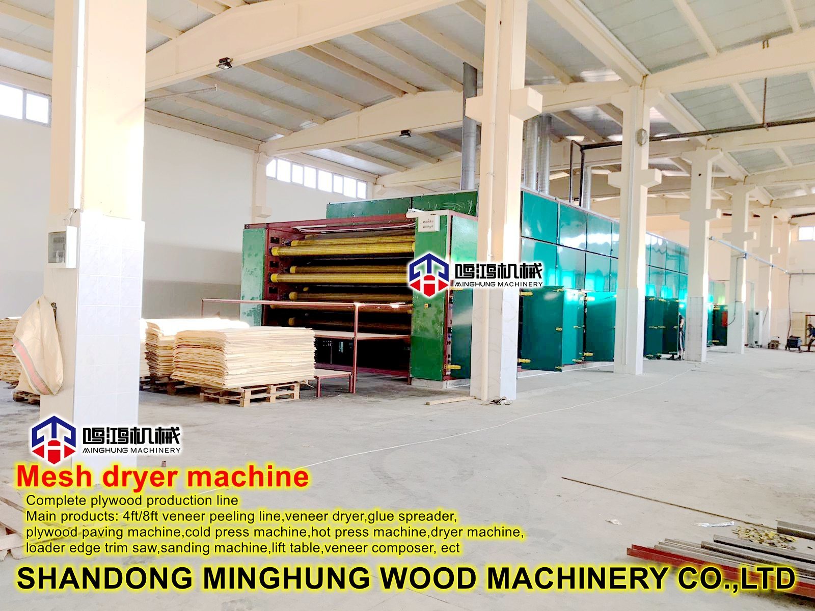 Mesin Pengering Stainless Mesh 4 Lapisan untuk Veneer Wajah
