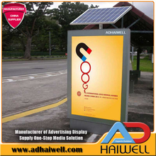 Caisson lumineux solaire d'abribus de la publicité du système LED de rue