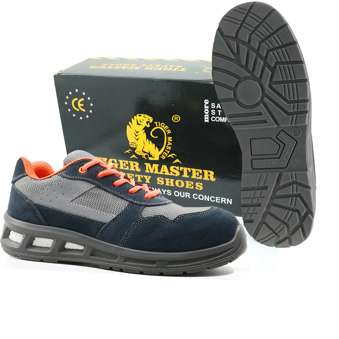 Slip resistant breathable sport style safety shoes for workshop