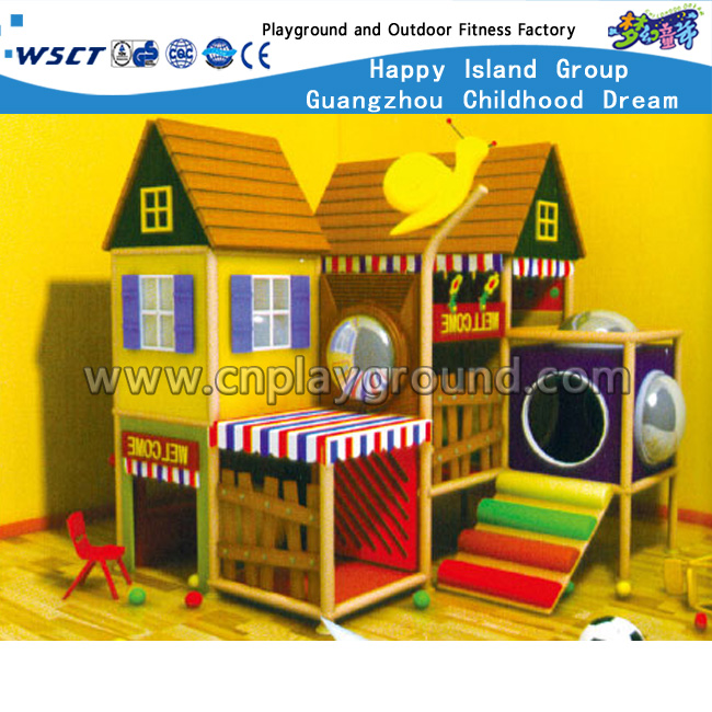Indoor-Spielhaus für Kinder mit Rutschenspielplatz (HD-9206)